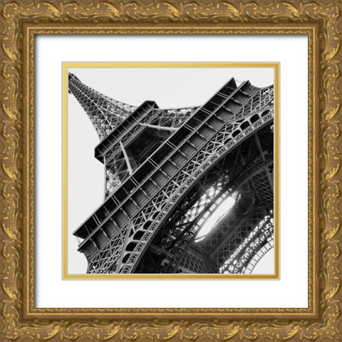Eiffel Views Square I Gold Ornate Wood Framed Art Print with Double Matting by Navas, Emily