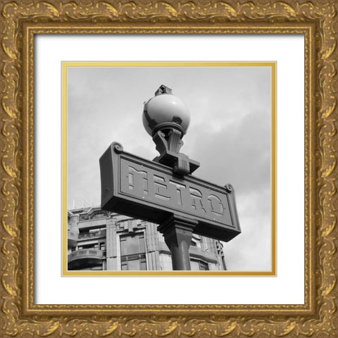 Paris Scene III Gold Ornate Wood Framed Art Print with Double Matting by Navas, Emily