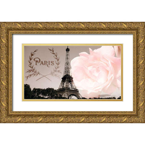 Vintage Paris Gold Ornate Wood Framed Art Print with Double Matting by Navas, Emily