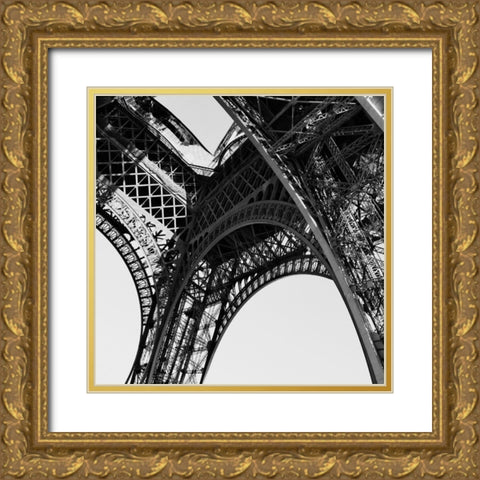 Eiffel Views Square II Gold Ornate Wood Framed Art Print with Double Matting by Navas, Emily