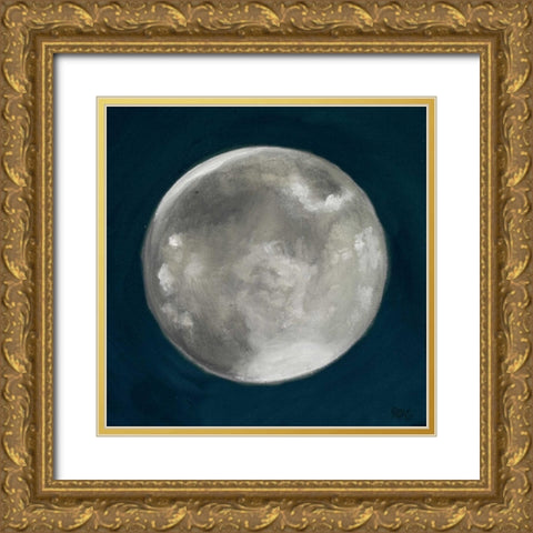 Moon Phase I Gold Ornate Wood Framed Art Print with Double Matting by Hakimipour, Tiffany