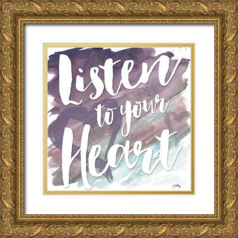 Wise Thoughts V Gold Ornate Wood Framed Art Print with Double Matting by Medley, Elizabeth