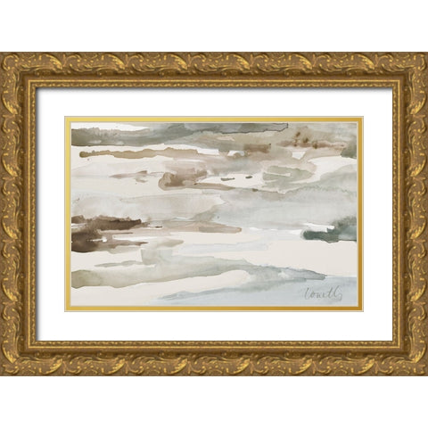 Natural Abstract Gold Ornate Wood Framed Art Print with Double Matting by Loreth, Lanie