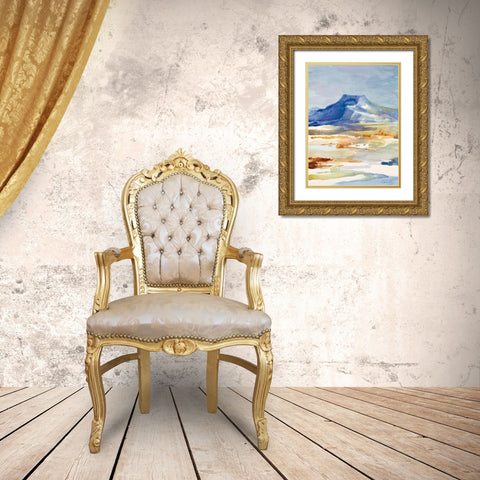 Abiquiu Butte Gold Ornate Wood Framed Art Print with Double Matting by Loreth, Lanie