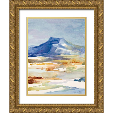 Abiquiu Butte Gold Ornate Wood Framed Art Print with Double Matting by Loreth, Lanie