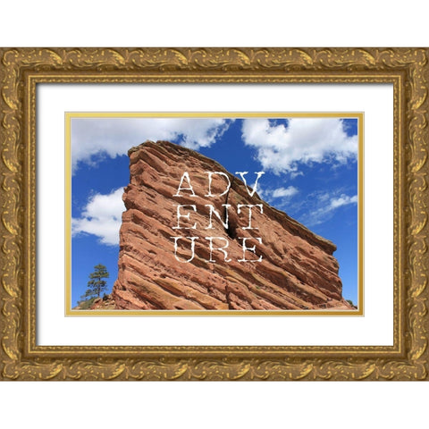 Adventure Gold Ornate Wood Framed Art Print with Double Matting by Metz, Andi