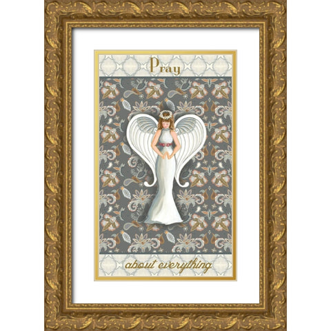 Wonderland Angel I Gold Ornate Wood Framed Art Print with Double Matting by Metz, Andi