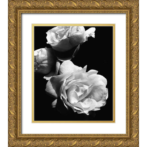 Dramatic Love Blooms II Gold Ornate Wood Framed Art Print with Double Matting by Navas, Emily