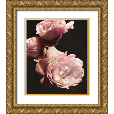 Solitary Bouquet II Gold Ornate Wood Framed Art Print with Double Matting by Navas, Emily