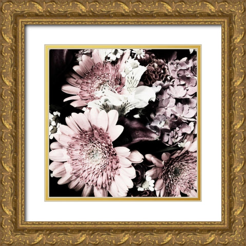 Moody Bouquet Gold Ornate Wood Framed Art Print with Double Matting by Navas, Emily