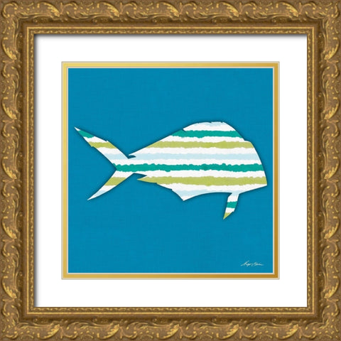 What a Catch I Gold Ornate Wood Framed Art Print with Double Matting by Edwins, Hugo