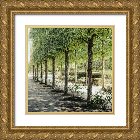 Parisian Stroll I Gold Ornate Wood Framed Art Print with Double Matting by Navas, Emily