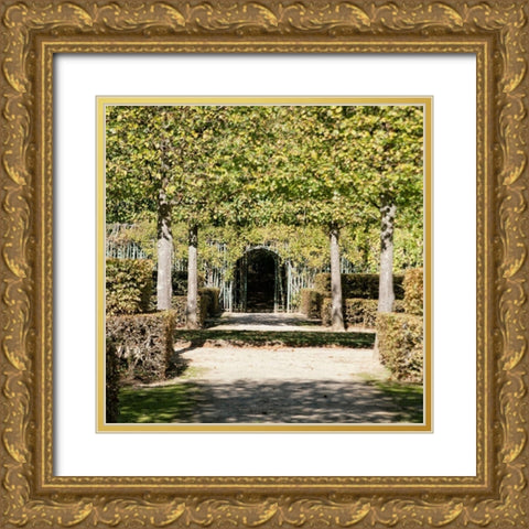 Parisian Stroll II Gold Ornate Wood Framed Art Print with Double Matting by Navas, Emily