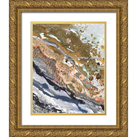 Turbulence Rectangle II Gold Ornate Wood Framed Art Print with Double Matting by Pinto, Patricia