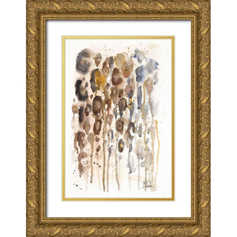 Watercolor Animal Skin I Gold Ornate Wood Framed Art Print with Double Matting by Pinto, Patricia