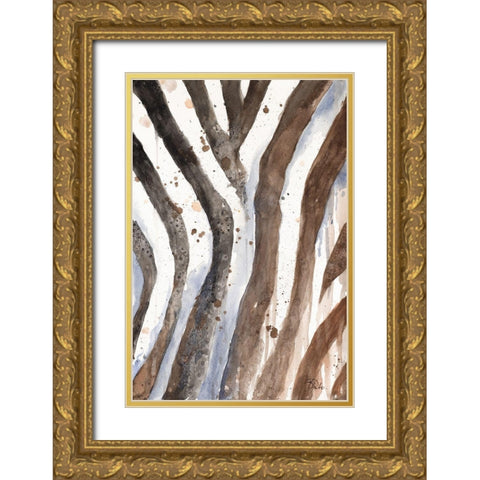 Watercolor Animal Skin II Gold Ornate Wood Framed Art Print with Double Matting by Pinto, Patricia