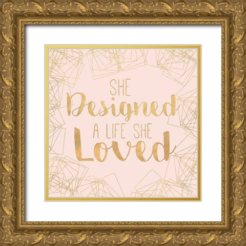 Fractal Inspiration I Gold Ornate Wood Framed Art Print with Double Matting by SD Graphics Studio