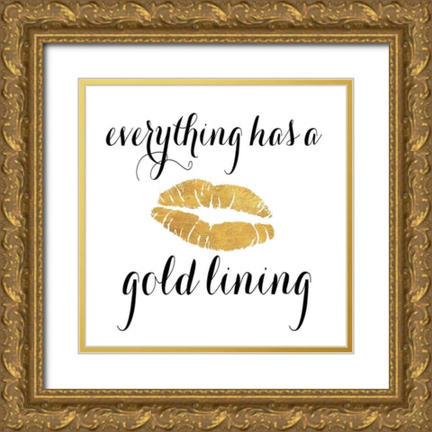 Golden Glam II Gold Ornate Wood Framed Art Print with Double Matting by SD Graphics Studio