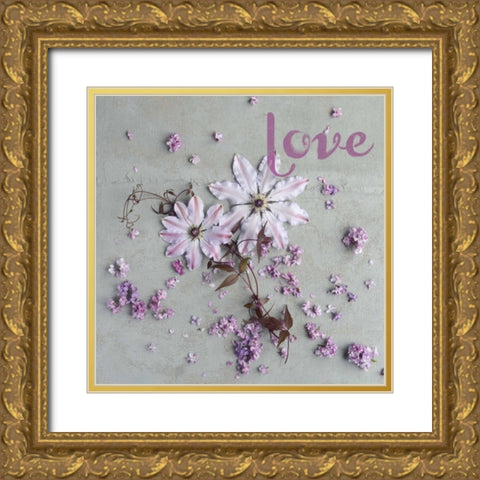 Love Gold Ornate Wood Framed Art Print with Double Matting by Gardner, Sarah