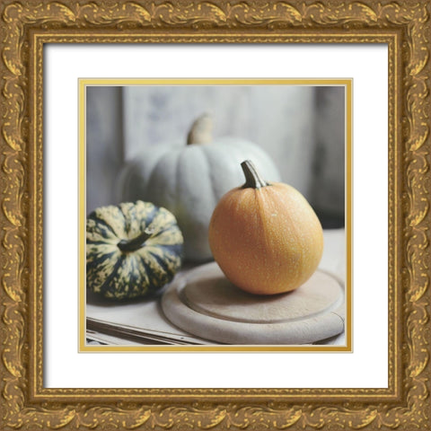 Time For Fall Gold Ornate Wood Framed Art Print with Double Matting by Gardner, Sarah