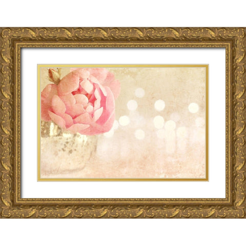 Spotlight Blooms Gold Ornate Wood Framed Art Print with Double Matting by Gardner, Sarah