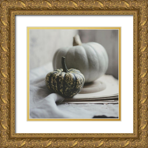Fall Bunches Gold Ornate Wood Framed Art Print with Double Matting by Gardner, Sarah