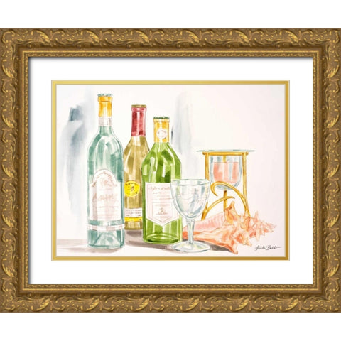 Coastal Happy Hour II Gold Ornate Wood Framed Art Print with Double Matting by Baliko, Linda