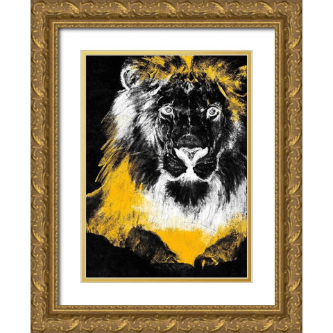Stained Safari I Gold Ornate Wood Framed Art Print with Double Matting by Pinto, Patricia