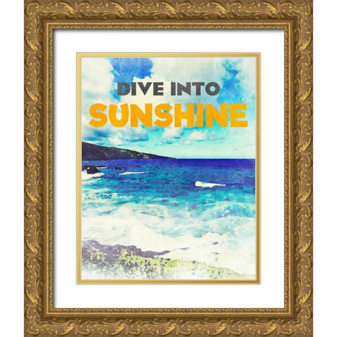 Sunshine and Waves I Gold Ornate Wood Framed Art Print with Double Matting by Nawrocke, Bruce