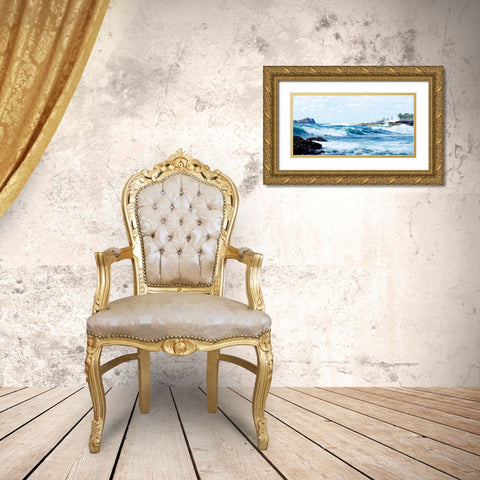 Cool Beach II Gold Ornate Wood Framed Art Print with Double Matting by Nawrocke, Bruce