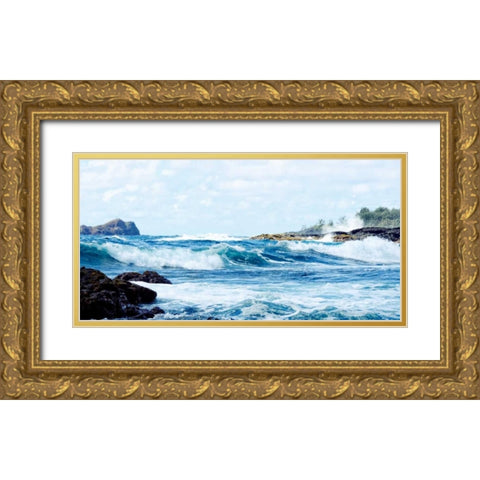 Cool Beach II Gold Ornate Wood Framed Art Print with Double Matting by Nawrocke, Bruce