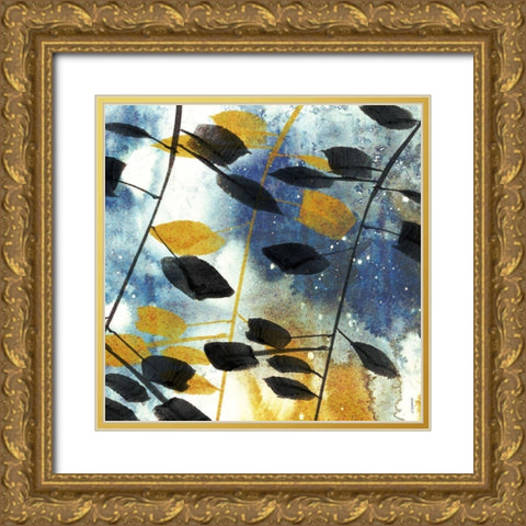 Autumn Leaves I Gold Ornate Wood Framed Art Print with Double Matting by Meneely, Dan