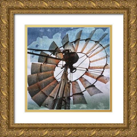 In The Wind Gold Ornate Wood Framed Art Print with Double Matting by Kingsley