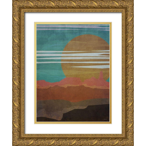 Mountain Nights Gold Ornate Wood Framed Art Print with Double Matting by Meneely, Dan