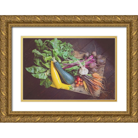 Fresh Organic I Gold Ornate Wood Framed Art Print with Double Matting by Poynter, Kelly