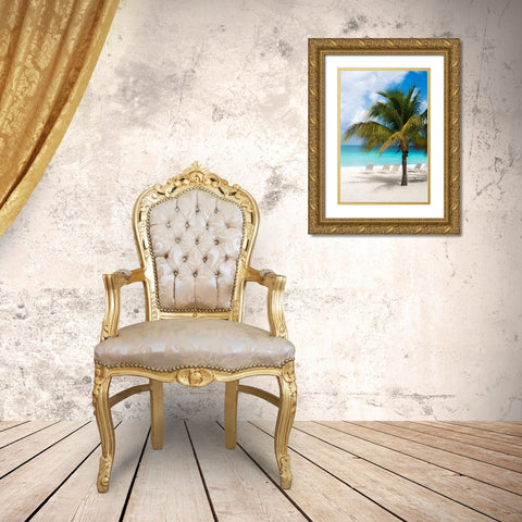 Relaxing Beach Gold Ornate Wood Framed Art Print with Double Matting by Bill Carson Photography