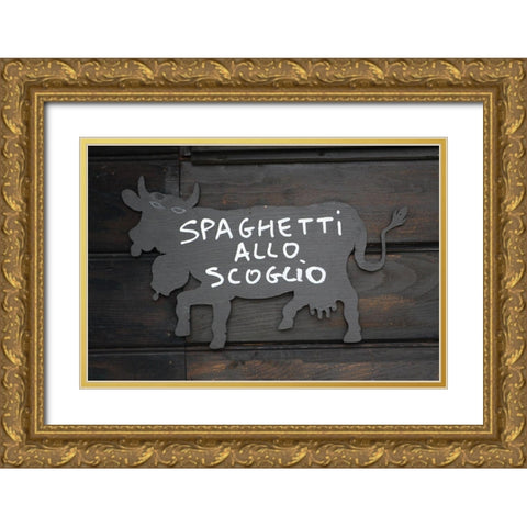 Spaghetti Allo Scoglio Gold Ornate Wood Framed Art Print with Double Matting by Coppel, Anna