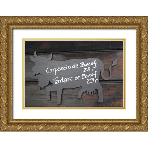 Carpaccio De Boeuf Gold Ornate Wood Framed Art Print with Double Matting by Coppel, Anna