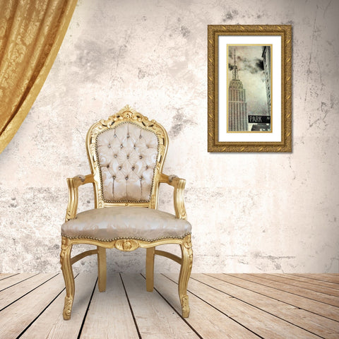 Park Ave View Sepia Gold Ornate Wood Framed Art Print with Double Matting by Bill Carson Photography