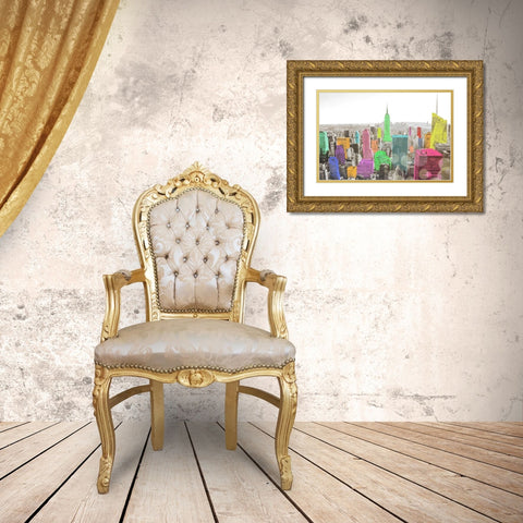 Color In The Cities Gold Ornate Wood Framed Art Print with Double Matting by Bill Carson Photography