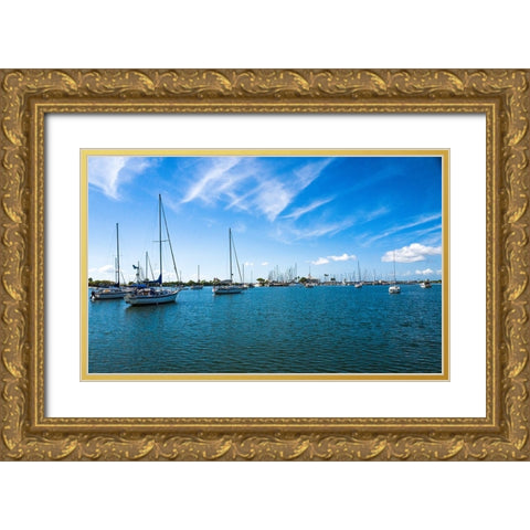 On Calm Waters Gold Ornate Wood Framed Art Print with Double Matting by Bill Carson Photography