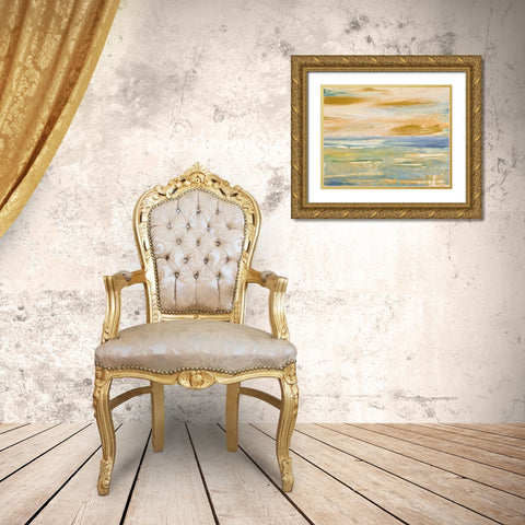 Ocean Calm Gold Ornate Wood Framed Art Print with Double Matting by Loreth, Lanie