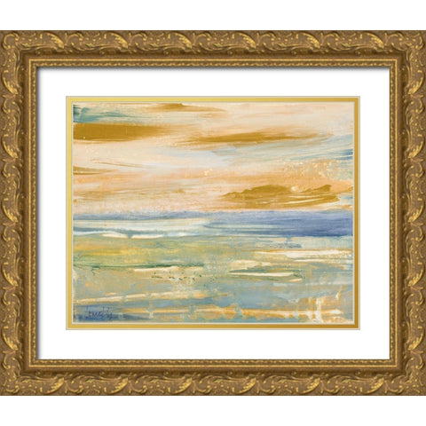 Ocean Calm Gold Ornate Wood Framed Art Print with Double Matting by Loreth, Lanie