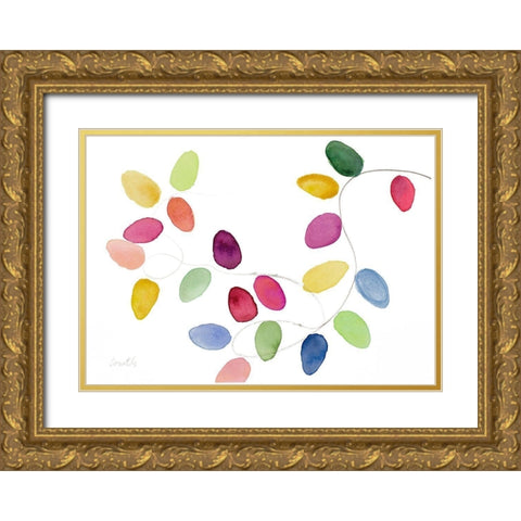 Modern Lights Gold Ornate Wood Framed Art Print with Double Matting by Loreth, Lanie