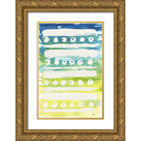 Watercolor Pattern IV Gold Ornate Wood Framed Art Print with Double Matting by Medley, Elizabeth