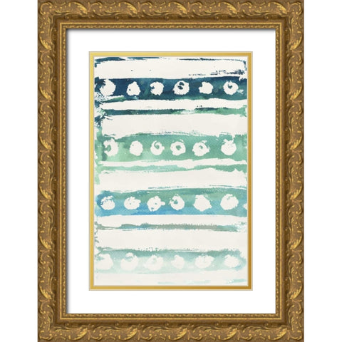 Watercolor Pattern VI Gold Ornate Wood Framed Art Print with Double Matting by Medley, Elizabeth