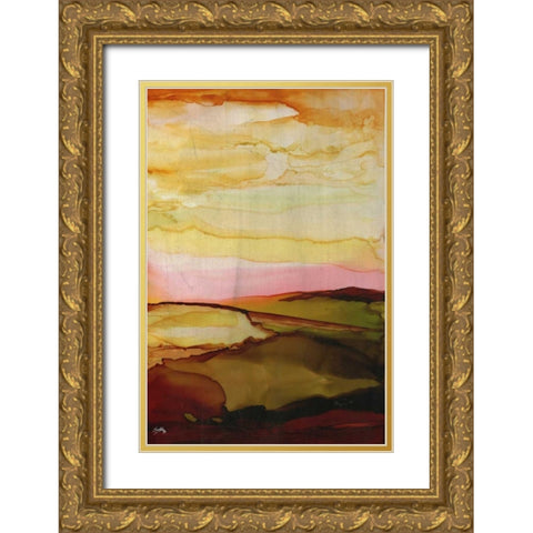 Dawning Sky Gold Ornate Wood Framed Art Print with Double Matting by Medley, Elizabeth