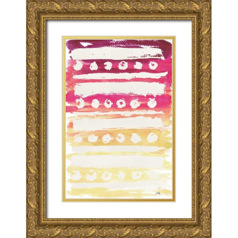 Watercolor Pattern II Gold Ornate Wood Framed Art Print with Double Matting by Medley, Elizabeth