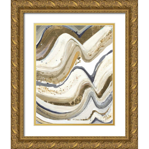 New Concept Neutral Gold Ornate Wood Framed Art Print with Double Matting by Pinto, Patricia