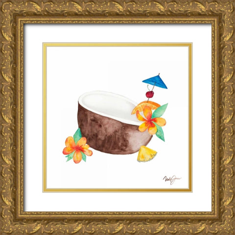 Tiki Bar Tonics II Gold Ornate Wood Framed Art Print with Double Matting by James, Nola